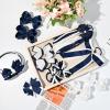 imageDEEKA Navy ampamp White School Hair Accessories Set 13 Pcs Uniform Hair Bow Headband Clips Hair Ties Curly Korker Bows for Little Toddler School Girls NavyampampWhiteNavyWhite