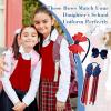 imageDEEKA Navy ampamp White School Hair Accessories Set 13 Pcs Uniform Hair Bow Headband Clips Hair Ties Curly Korker Bows for Little Toddler School Girls NavyampampWhiteNavy BlueRed