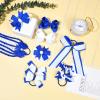 imageDEEKA Navy ampamp White School Hair Accessories Set 13 Pcs Uniform Hair Bow Headband Clips Hair Ties Curly Korker Bows for Little Toddler School Girls NavyampampWhiteRoyal BlueWhite
