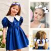 imageDEEKA Navy ampamp White School Hair Accessories Set 13 Pcs Uniform Hair Bow Headband Clips Hair Ties Curly Korker Bows for Little Toddler School Girls NavyampampWhiteRoyal BlueWhite