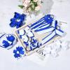imageDEEKA Navy ampamp White School Hair Accessories Set 13 Pcs Uniform Hair Bow Headband Clips Hair Ties Curly Korker Bows for Little Toddler School Girls NavyampampWhiteRoyal BlueWhite