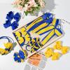 imageDEEKA Navy ampamp White School Hair Accessories Set 13 Pcs Uniform Hair Bow Headband Clips Hair Ties Curly Korker Bows for Little Toddler School Girls NavyampampWhiteYellow  Royal Blue