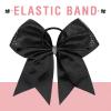 imageDEEKA 1 PCS 8quot Large Glitter Cheer Bows with Iridescent Rhinestones Colorful Stiff Hair Elastic Band Ponytail Holder for Cheerleader Girls Sports WhiteBlack