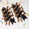 imageDEEKA 8 PCS Football Cheer Bows with Glitter Laces and Stripes Cheerleader Sports Team Bows Elastic Band for Cheerleading Girls MaroonGlitter SilverWhiteBlackGlitter OrangeWhite