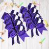 imageDEEKA 8 PCS Football Cheer Bows with Glitter Laces and Stripes Cheerleader Sports Team Bows Elastic Band for Cheerleading Girls MaroonGlitter SilverWhitePurpleGlitter BlackWhite