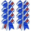 imageDEEKA 8 PCS Football Cheer Bows with Glitter Laces and Stripes Cheerleader Sports Team Bows Elastic Band for Cheerleading Girls MaroonGlitter SilverWhiteRoyal BlueGlitter WhiteRed