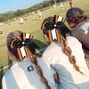 imageDEEKA 8 PCS Football Cheer Bows with Glitter Laces and Stripes Cheerleader Sports Team Bows Elastic Band for Cheerleading Girls MaroonGlitter SilverWhiteBlackGlitter OrangeWhite