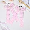 imageDEEKA 12 PCS Glitter Collegiate Style Cheer Bows Long Tail Skinny Shiny Cheer Bow Ponytail Holder Handmade Bows for Girls Teens Cheerleader Sports Light PinkLight Pink