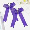 imageDEEKA 12 PCS Glitter Collegiate Style Cheer Bows Long Tail Skinny Shiny Cheer Bow Ponytail Holder Handmade Bows for Girls Teens Cheerleader Sports Light PinkPurple