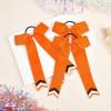 imageDEEKA 12PCS Collegiate Style Cheer Bows with Glitter Chevrons Tail Skinny College Cheerleader Ponytail Holder for Volleyball Softball Girls Hunter GreenBlackWhiteOrangeGlitter BlackWhite