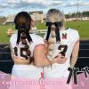 imageDEEKA 12PCS Collegiate Style Cheer Bows with Glitter Chevrons Tail Skinny College Cheerleader Ponytail Holder for Volleyball Softball Girls Hunter GreenBlackWhiteBlackGlitter RedWhite
