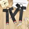 imageDEEKA 12PCS Collegiate Style Cheer Bows with Glitter Chevrons Tail Skinny College Cheerleader Ponytail Holder for Volleyball Softball Girls Hunter GreenBlackWhiteBlackGlitter RedWhite