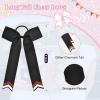 imageDEEKA 12PCS Collegiate Style Cheer Bows with Glitter Chevrons Tail Skinny College Cheerleader Ponytail Holder for Volleyball Softball Girls Hunter GreenBlackWhiteBlackGlitter RedWhite