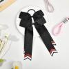imageDEEKA 12PCS Collegiate Style Cheer Bows with Glitter Chevrons Tail Skinny College Cheerleader Ponytail Holder for Volleyball Softball Girls Hunter GreenBlackWhiteBlackGlitter RedWhite