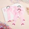 imageDEEKA 12PCS Collegiate Style Cheer Bows with Glitter Chevrons Tail Skinny College Cheerleader Ponytail Holder for Volleyball Softball Girls Hunter GreenBlackWhiteLight PinkGlitter Hot PinkWhite
