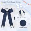 imageDEEKA 12PCS Collegiate Style Cheer Bows with Glitter Chevrons Tail Skinny College Cheerleader Ponytail Holder for Volleyball Softball Girls Hunter GreenBlackWhiteNavy BlueGlitter SilverWhite