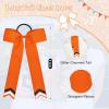 imageDEEKA 12PCS Collegiate Style Cheer Bows with Glitter Chevrons Tail Skinny College Cheerleader Ponytail Holder for Volleyball Softball Girls Hunter GreenBlackWhiteOrangeGlitter BlackWhite