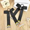imageDEEKA 12PCS Collegiate Style Cheer Bows with Glitter Chevrons Tail Skinny College Cheerleader Ponytail Holder for Volleyball Softball Girls Hunter GreenBlackWhiteBlackGlitter GoldWhite