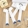imageDEEKA 12PCS Collegiate Style Cheer Bows with Glitter Chevrons Tail Skinny College Cheerleader Ponytail Holder for Volleyball Softball Girls Hunter GreenBlackWhiteWhiteGlitter Royal BlueBlack