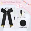 imageDEEKA 12PCS Collegiate Style Cheer Bows with Glitter Chevrons Tail Skinny College Cheerleader Ponytail Holder for Volleyball Softball Girls Hunter GreenBlackWhiteBlackGlitter GoldWhite