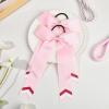 imageDEEKA 12PCS Collegiate Style Cheer Bows with Glitter Chevrons Tail Skinny College Cheerleader Ponytail Holder for Volleyball Softball Girls Hunter GreenBlackWhiteLight PinkGlitter Hot PinkWhite