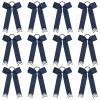 Navy Blue+Glitter Silver/White