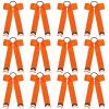 imageDEEKA 12PCS Collegiate Style Cheer Bows with Glitter Chevrons Tail Skinny College Cheerleader Ponytail Holder for Volleyball Softball Girls Hunter GreenBlackWhiteOrangeGlitter BlackWhite
