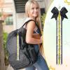 imageDEEKA Cheer Bow Holder with Mini Bow for Backpack Bags Teen Girls Glitter Cheerleading Keychain Cheer Stuff Gifts OrganizerBlackWhiteGlitter Gold