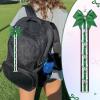 imageDEEKA Cheer Bow Holder with Mini Bow for Backpack Bags Teen Girls Glitter Cheerleading Keychain Cheer Stuff Gifts OrganizerBlackWhiteGlitter Green