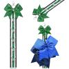 imageDEEKA Cheer Bow Holder with Mini Bow for Backpack Bags Teen Girls Glitter Cheerleading Keychain Cheer Stuff Gifts OrganizerBlackWhiteGlitter Green