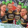 imageDEEKA Cheer Bow Holder with Mini Bow for Backpack Bags Teen Girls Glitter Cheerleading Keychain Cheer Stuff Gifts OrganizerBlackWhiteGlitter Green