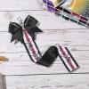 imageDEEKA Cheer Bow Holder with Mini Bow for Backpack Bags Teen Girls Glitter Cheerleading Keychain Cheer Stuff Gifts OrganizerBlackWhiteGlitter Pink