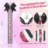 imageDEEKA Cheer Bow Holder with Mini Bow for Backpack Bags Teen Girls Glitter Cheerleading Keychain Cheer Stuff Gifts OrganizerBlackWhiteGlitter Pink