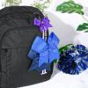 imageDEEKA Cheer Bow Holder with Mini Bow for Backpack Bags Teen Girls Glitter Cheerleading Keychain Cheer Stuff Gifts OrganizerBlackWhiteGlitter Purple
