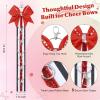 imageDEEKA Cheer Bow Holder with Mini Bow for Backpack Bags Teen Girls Glitter Cheerleading Keychain Cheer Stuff Gifts OrganizerBlackWhiteGlitter Red