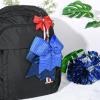 imageDEEKA Cheer Bow Holder with Mini Bow for Backpack Bags Teen Girls Glitter Cheerleading Keychain Cheer Stuff Gifts OrganizerBlackWhiteGlitter Red