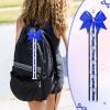 imageDEEKA Cheer Bow Holder with Mini Bow for Backpack Bags Teen Girls Glitter Cheerleading Keychain Cheer Stuff Gifts OrganizerBlackWhiteGlitter Royal Blue