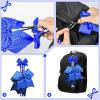 imageDEEKA Cheer Bow Holder with Mini Bow for Backpack Bags Teen Girls Glitter Cheerleading Keychain Cheer Stuff Gifts OrganizerBlackWhiteGlitter Royal Blue