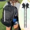 imageDEEKA Cheer Bow Holder with Mini Bow for Backpack Bags Teen Girls Glitter Cheerleading Keychain Cheer Stuff Gifts OrganizerBlackWhiteGlitter Silver