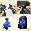 imageDEEKA Cheer Bow Holder with Mini Bow for Backpack Bags Teen Girls Glitter Cheerleading Keychain Cheer Stuff Gifts OrganizerBlackWhiteGlitter Silver