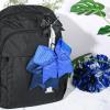 imageDEEKA Cheer Bow Holder with Mini Bow for Backpack Bags Teen Girls Glitter Cheerleading Keychain Cheer Stuff Gifts OrganizerBlackWhiteGlitter Silver