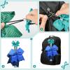 imageDEEKA Cheer Bow Holder with Mini Bow for Backpack Bags Teen Girls Glitter Cheerleading Keychain Cheer Stuff Gifts OrganizerBlackWhiteGlitter Teal