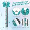imageDEEKA Cheer Bow Holder with Mini Bow for Backpack Bags Teen Girls Glitter Cheerleading Keychain Cheer Stuff Gifts OrganizerBlackWhiteGlitter Teal