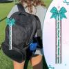 imageDEEKA Cheer Bow Holder with Mini Bow for Backpack Bags Teen Girls Glitter Cheerleading Keychain Cheer Stuff Gifts OrganizerBlackWhiteGlitter Teal