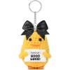 imageDEEKA Crochet Cheer Duck with Bow Cheer Gifts Bag Accessories Essentials Keychain for Backpack Cheerleading Team GiftsGlitter Black Bow