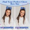 imageDEEKA Glitter Tailless Cheer Bows Rhinestones Competition Hair Bow Elastic Band for Cheerleading Cheerleaders GirlsGlitter Royal Blue5 Inch