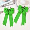 imageDEEKA 12 PCS Collegiate Style Cheer Bows Long Tail Skinny Ponytail Holder Handmade for Girls Teens Softball Cheerleader Sports RedClassic Green