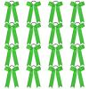 imageDEEKA 12 PCS Collegiate Style Cheer Bows Long Tail Skinny Ponytail Holder Handmade for Girls Teens Softball Cheerleader Sports RedClassic Green