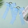 imageDEEKA 12 PCS Collegiate Style Cheer Bows Long Tail Skinny Ponytail Holder Handmade for Girls Teens Softball Cheerleader Sports RedLight Blue