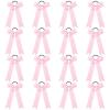 imageDEEKA 12 PCS Collegiate Style Cheer Bows Long Tail Skinny Ponytail Holder Handmade for Girls Teens Softball Cheerleader Sports RedLight Pink